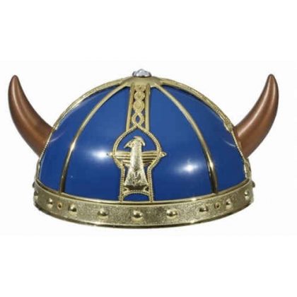 vikingská helma modrá de luxe, dětská