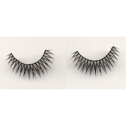 řasy černé s brilianty