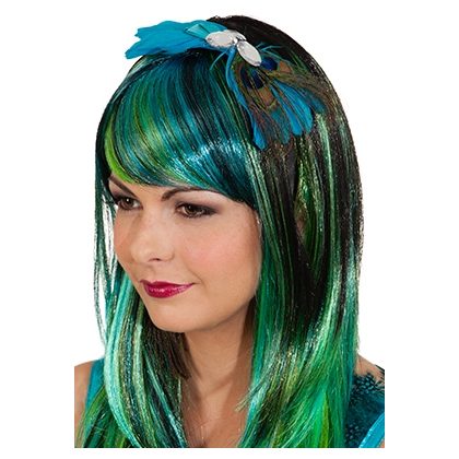 Foto - dámská čelenka s peřím de luxe multicolor