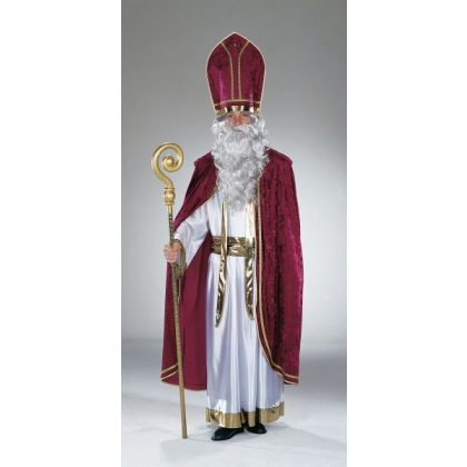 červený mikulášský plášť de luxe