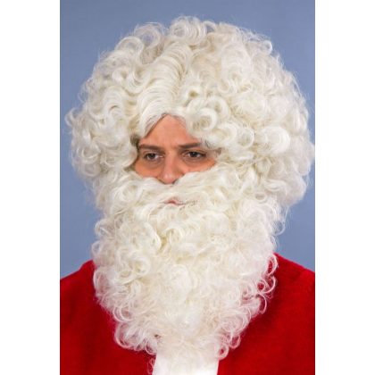 set bílé paruky s vousy