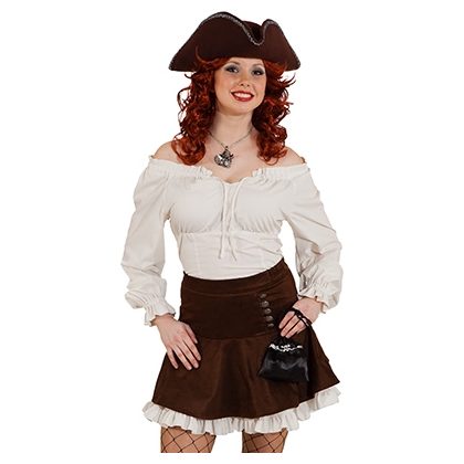 hnědá pirátská sukně