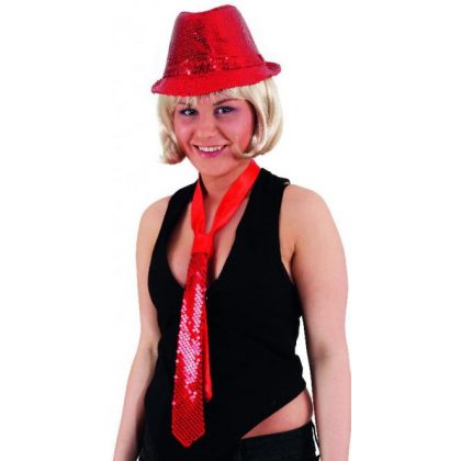 disco klobouk červený