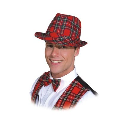 klobouk červená kostka