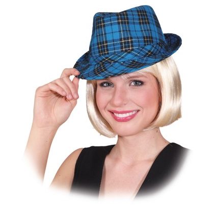 klobouk tyrkysová kostka