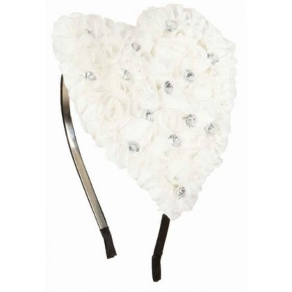 čelenka  - velké srdce bílé