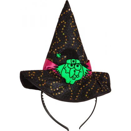 mini klobouček Halloween čarodějnický černý