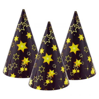 párty čepičky hvězdy