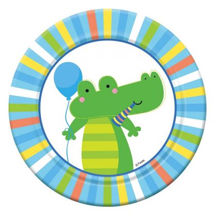 papírové talířky krokodýl, 18cm