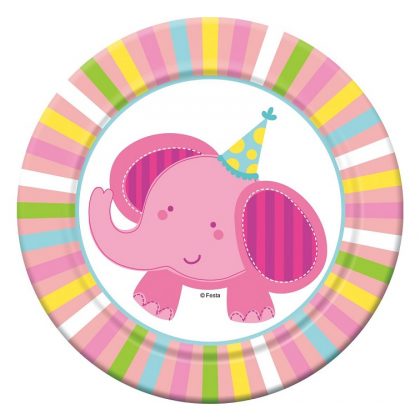 papírové talířky slon, 18cm
