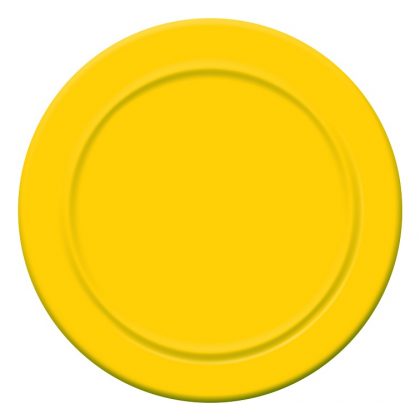 papírové talířky žluté, 18cm