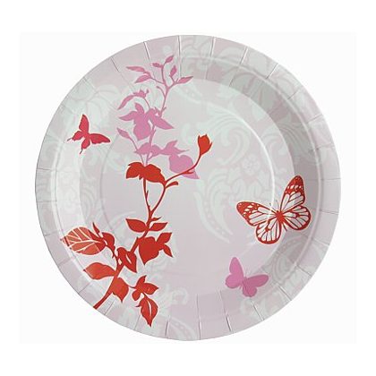 papírové talířky motýlci, 23cm