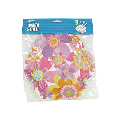 papírové talířky květinové víly, 23cm