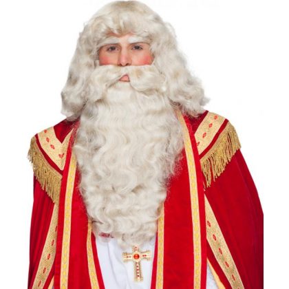set luxus santa (paruka, vousy, obočí)