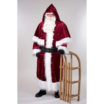 santa kostým s pelerínou a kapucí