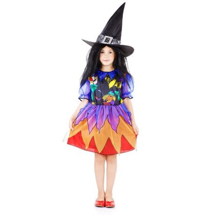 Foto - krásný dětský kostým čarodějnice 128