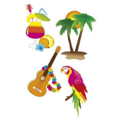 havajská dekorace 25 x 35 cm 4 ks