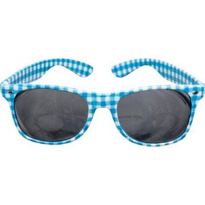 modrobílé kostkované brýle