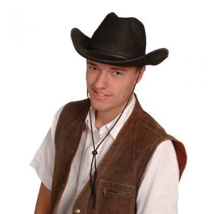 černý kovboj klobouk