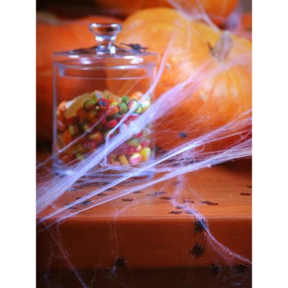 bílá pavučina Halloween