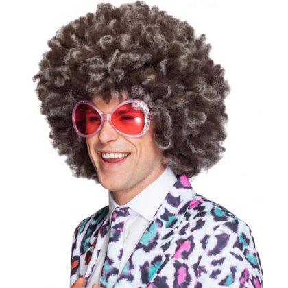 paruka šedivé afro