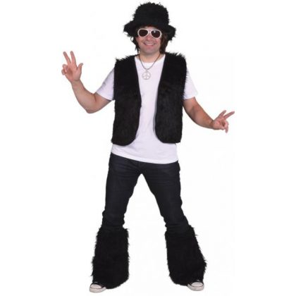 hippies vesta černá