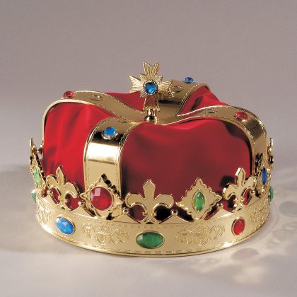zlatá koruna s drahokamy