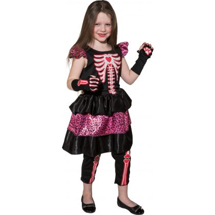 dětský kostým černo-růžová smrtka