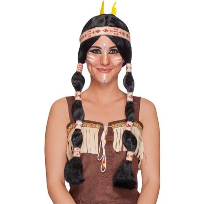 indiánská paruka s čelenkou