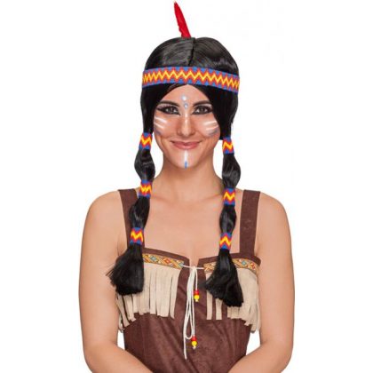 indiánská paruka s čelenkou