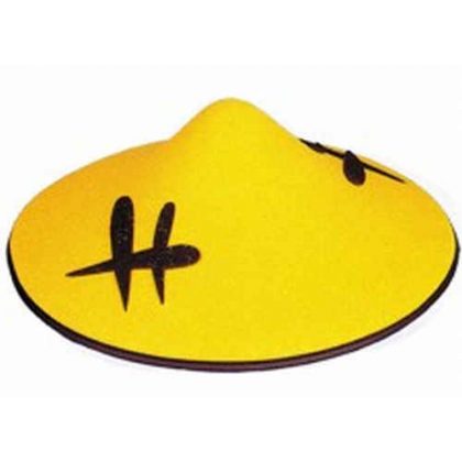 klobouk čínský žlutý