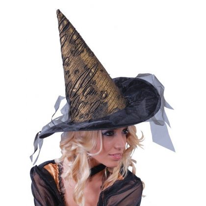 čarodějnický klobouk zlatý