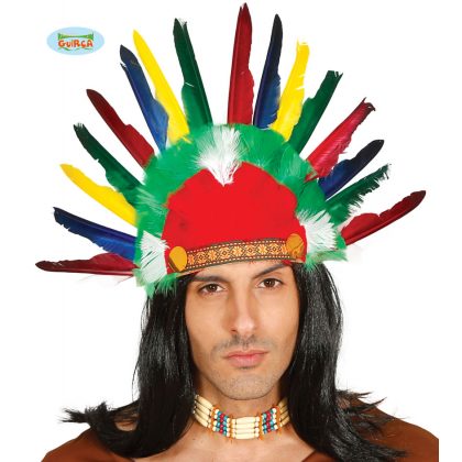 indiánská čelenka s přaskou