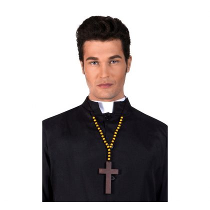 dřevěný kříž na krk