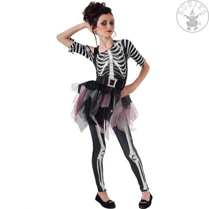 dívčí kostým smrtka halloween 5-7