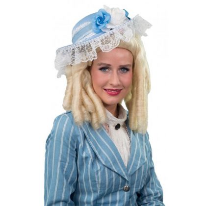 klobouk biedermeier modrý