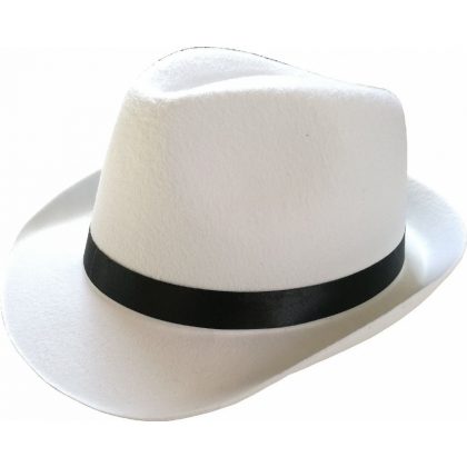 klobouk gangster bílý eko