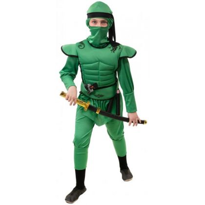 chlapecký kostým zelený ninja