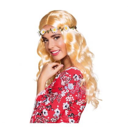 blond paruka s věnečkem