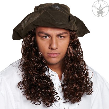 pirátský klobouk s vlasy
