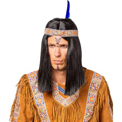 indiánská paruka se stuhou