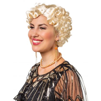 blond kudrnatá paruka z 20. let