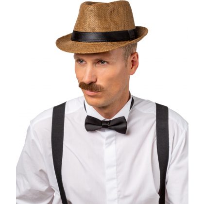 klobouk hnědý se stuhou