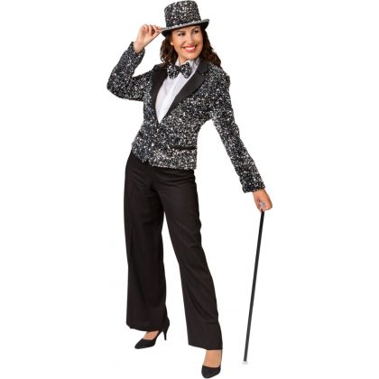 dámské sako stříbrné