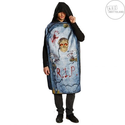 kostým náhrobní kámen s kapucí