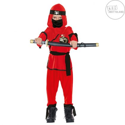 Foto - dětský kostým ninja Shadow červený 152