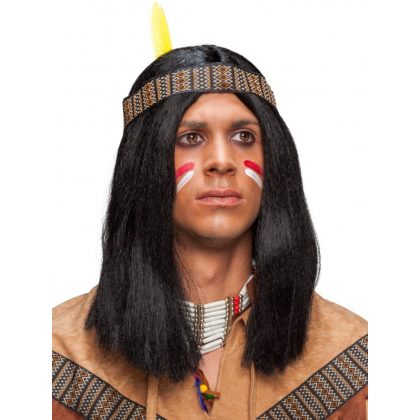 indiánská paruka s čelenkou