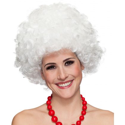 dámská paruka bílá kudrnatá