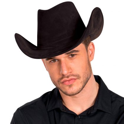 klobouk kovboj velour černý