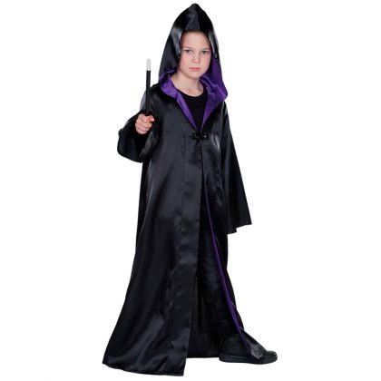 Foto - černofialový dětský plášť